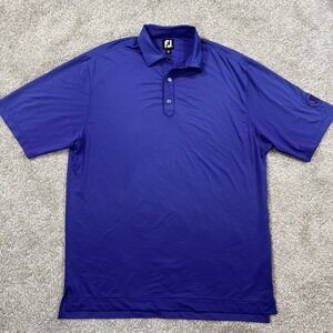 FootJoy‎ Golf Polo Shirt Men's Large Purple Performance Short Sleeve Embroidered